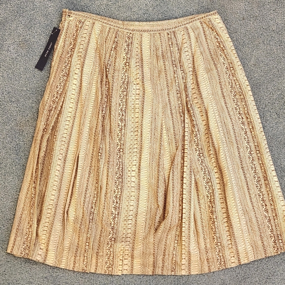 NWT Jones Wear A-line full pleated skirt geometric pattern Size 10 - Picture 8 of 11